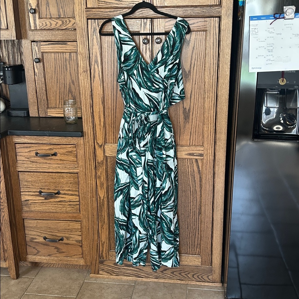 Who What Wear Palm Linen‎ Jumpsuit - Picture 6 of 12